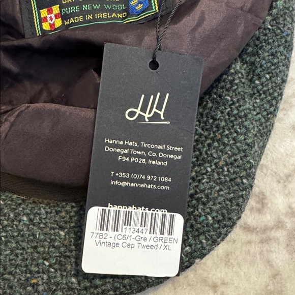 Hanna Hats Donegal Touring Cap Tweed - Picture 3 of 4